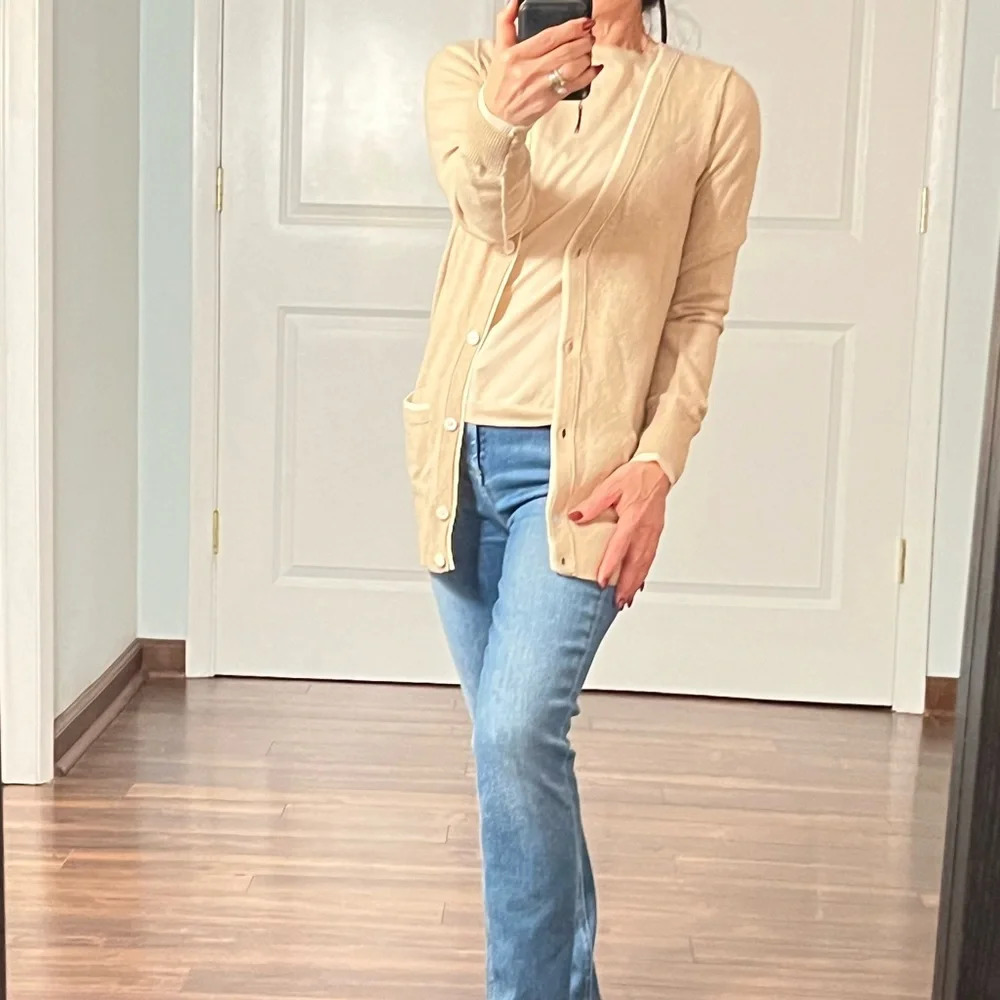 J.Crew cashmere blend longline V neck Cardigan size S